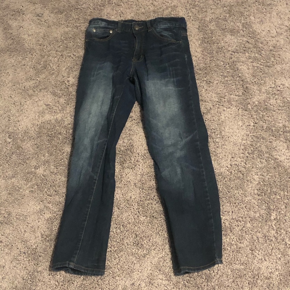 Dark blue jeans